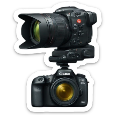 canon camera with 777 as logo sticker