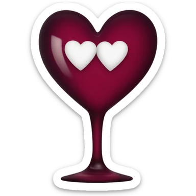 Corazón vino tinto  sticker