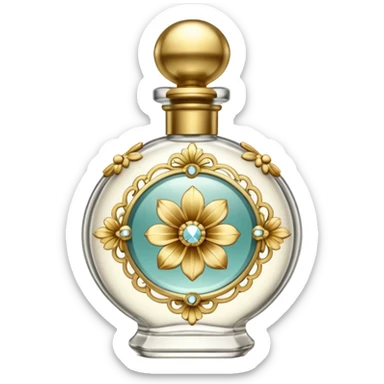 create an emoji of a perfume bottle vintage sticker