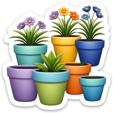 flower pots sticker