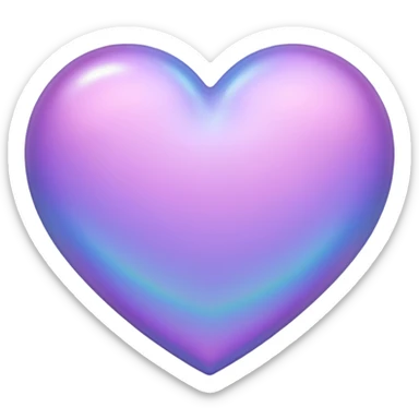 Iridescent light purple heart. sticker
