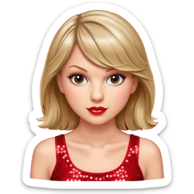 Taylor Swift with red sequin outfit sticker