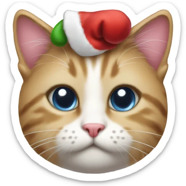 Christmas kitty sticker