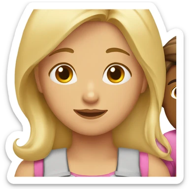 Mujer rubia con dos chicos morenos sticker