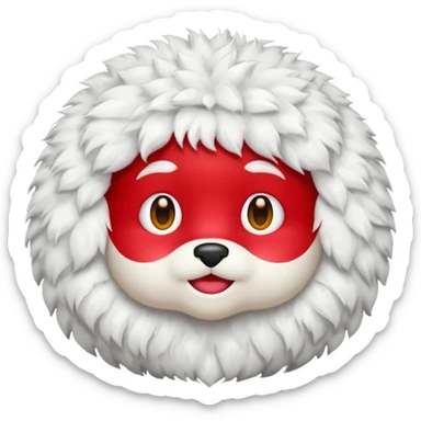 French frize emoji: NO FACE, red case, front sticker
