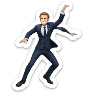 Macron qui danse le Skeu Skeu sticker