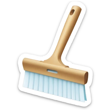 squeegee with long wooden handle sticker