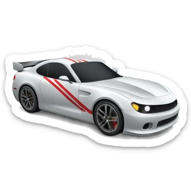 Car with race track  sticker