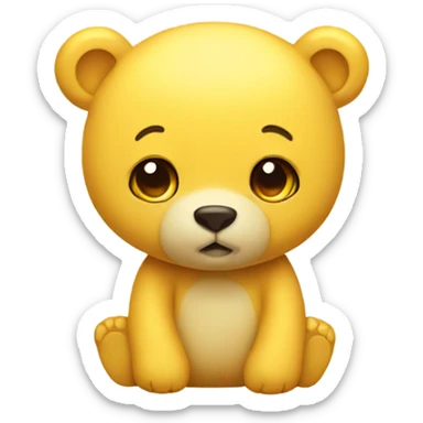 cute yellow bear sticker