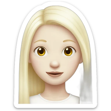 Albino girl sticker