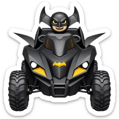 batmobile atv raptor 700 with a smile sticker