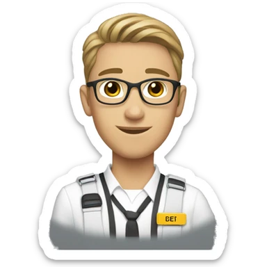 LDS missionary with name tag sticker