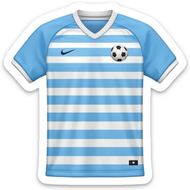 a plain vintage striped white and baby blue soccer jersey  sticker
