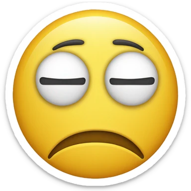 yellow circle face emoji with one eye twitching and the mouth slightly bent. supposed to be a “tweaking” emoji  sticker