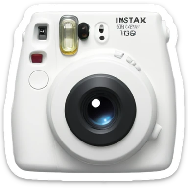 white instax camera sticker
