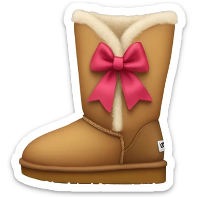 Uggs with a bow sticker