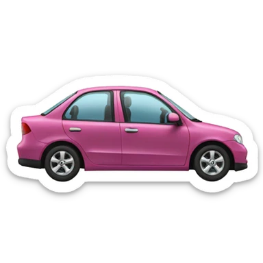 Three seater car. 2 men 1 woman Female muslim  sticker