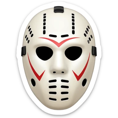 Masque de hockey de kanye west sticker