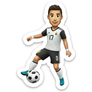 Cristiano Ronaldo playing soccer sticker
