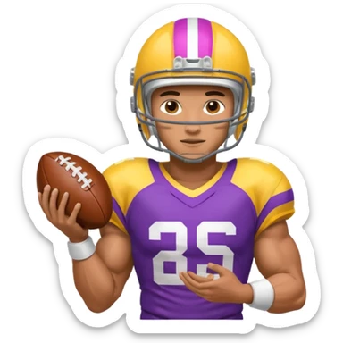 A gay football player sticker