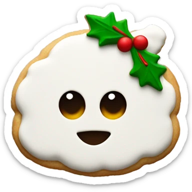 Christmas cookies with white simple frosting  sticker