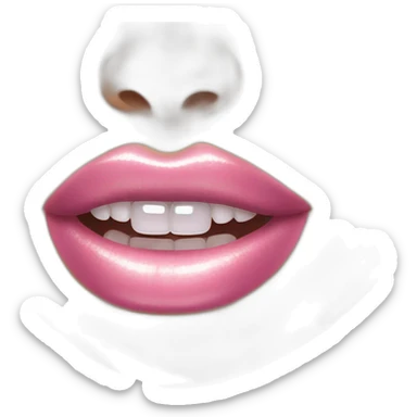 Labial transparente com brillos  sticker