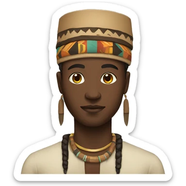 native african culture man sticker