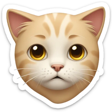 cat looks vry sad sticker