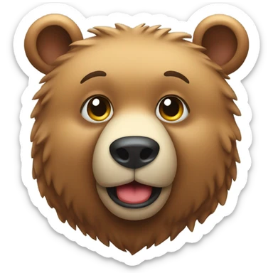 bear with a bow on its head sticker
