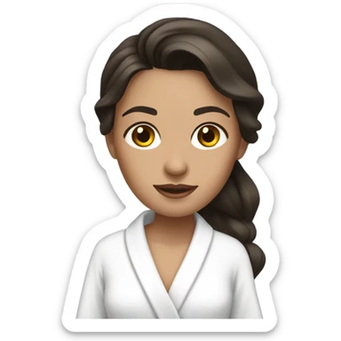 In Robe Spa day white girl brunette sticker