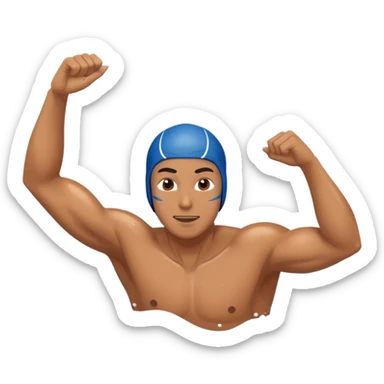 person swimming in water doing freestyle sticker