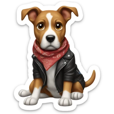 dog in a gang sticker