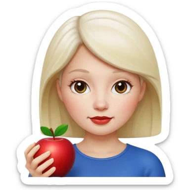beauty white skin woman apple memoji style sticker