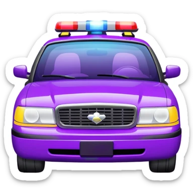 purple police car light sticker