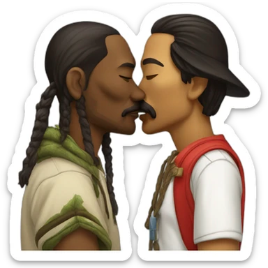 brazilian-trapper-matuê-kissing-snoop-dog sticker