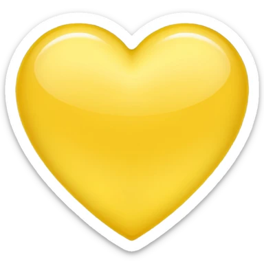 light yellow heart sticker