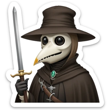 plague dr sword snow sticker