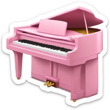 Pink piano ￼ sticker