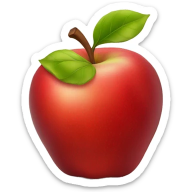 red APPLE sticker