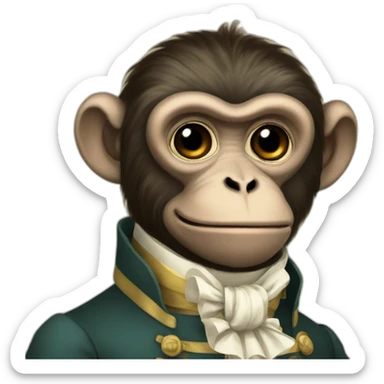 Regency era monkey sticker