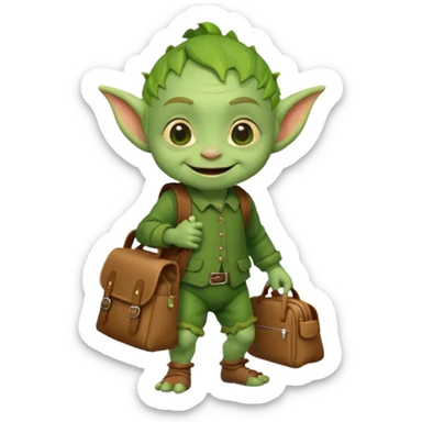 Goblin small baby  school  bag  sticker