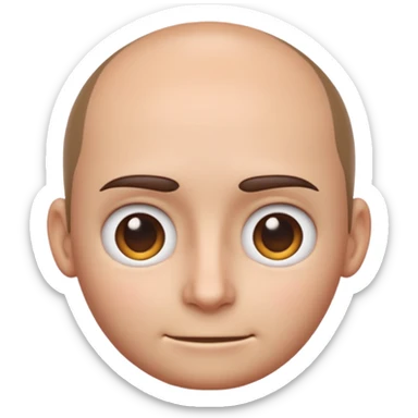 Apple-style 3D emoji showing a human forehead close-up, smooth skin, simple cartoon face style, only upper face visible with eyebrows, no background. sticker