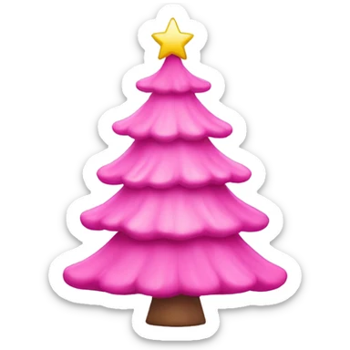 Pink Christmas tree  sticker