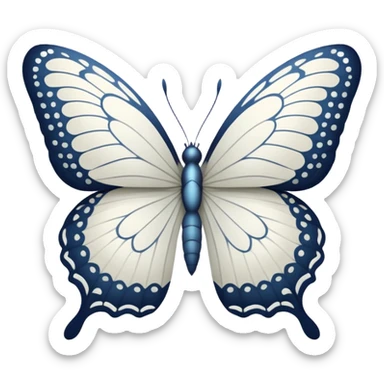 White butterfly sticker