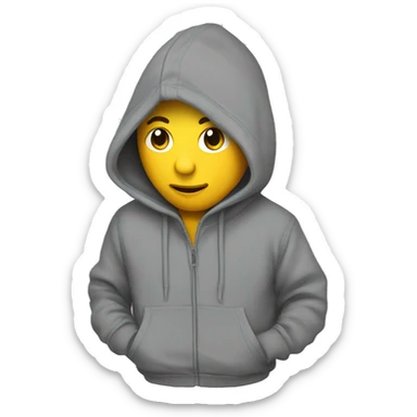 hoodie grey sticker