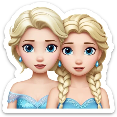 anna with elsa sticker
