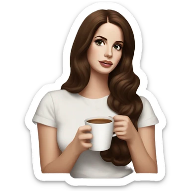 Lana del rey with coffee sticker