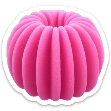 pink mesh sponge loofah sticker