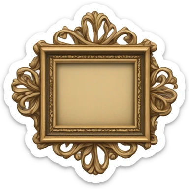 old fashioned thin frame sticker