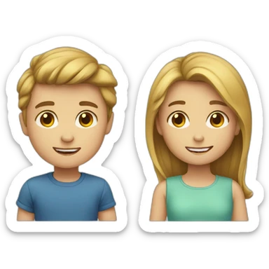 Boy and Girl sticker